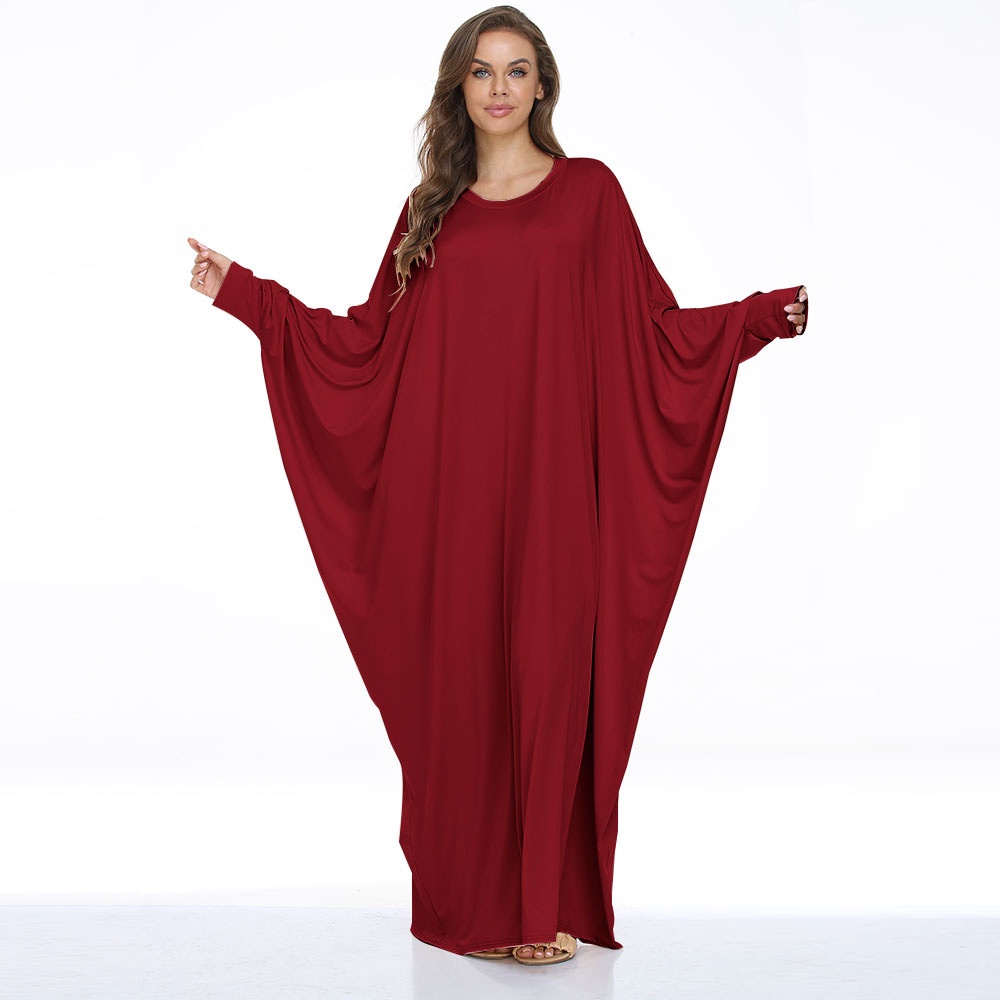 ChicShe Plus Size Women's Clothing Batwing Casual Dress Long Robe Cross-Border_voghion.com