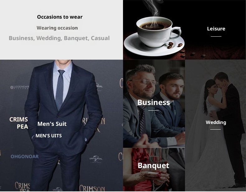 QFV507045555501<2 QFV507045555501<2 Business Casual Professional Suit Men's Trousers Groom Groomsman Tuxedo Vest Three-Piece Set New Style_voghion.com