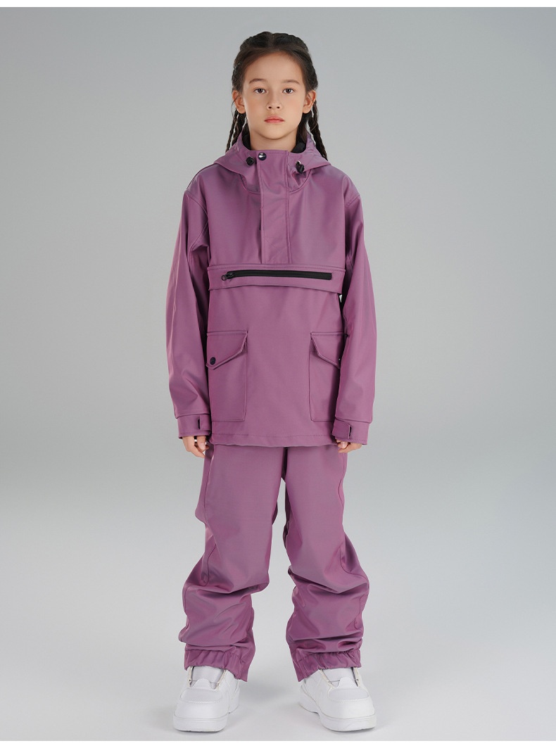 001 Xueyipai Kinderanzug Doppelboard Snowboardhose Jungen Mädchen Winddicht Wasserdicht Skiausrüstung für große Kinder_voghion.com