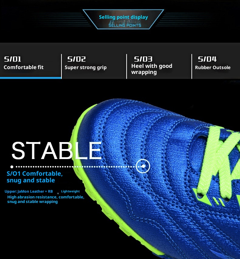 ShoeGlobe Youth TF Fußballschuhe für Kinder, Schüler und Jungen mit Klettverschluss_voghion.com