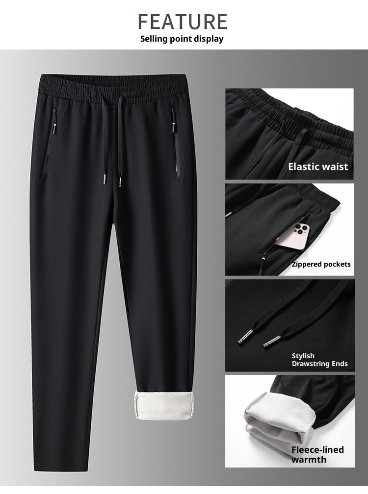 001 Spodnie trekkingowe damskie, wodoodporne, polarowe, turystyczne, plus size, chroniące przed zimnem, długie, męskie_voghion.com