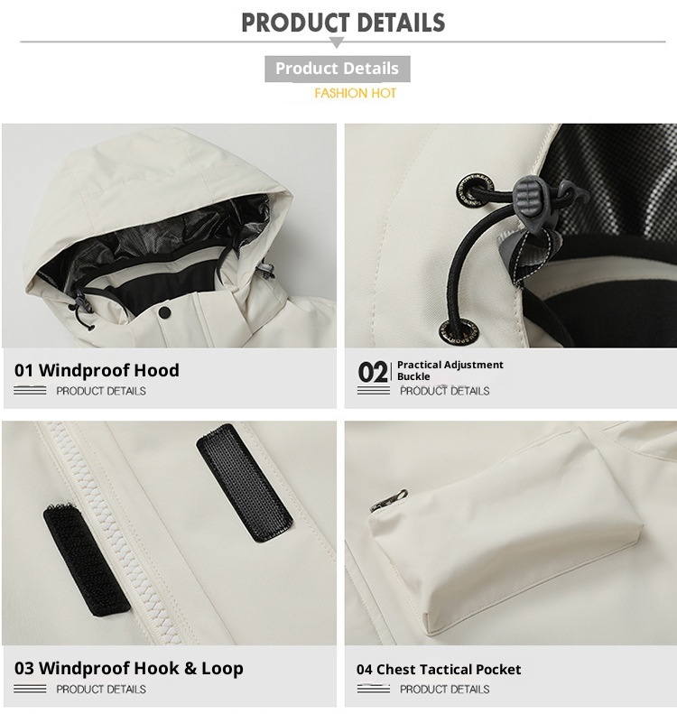 001 Completo da lavoro invernale, completo da snowboard e da sci, antivento, impermeabile, alpinismo, pantaloni termici da sci, unisex_voghion.com