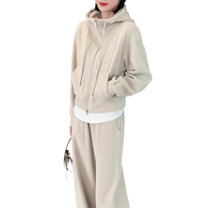 ChicShe European Station Autumn Women's Fashion New Plus Size Loose Hooded Cardigan Fashionable Sweet And Spicy Commuting Outfit_voghion.com