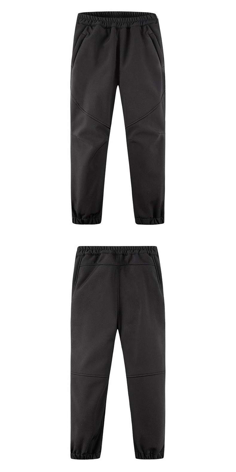 001 Spodnie narciarskie dla dzieci Outdoor Soft Shell dla chłopców i dziewcząt, sportowe, polarowe, ciepłe, wiatroszczelne, wodoodporne, oddychające, joggersy_voghion.com