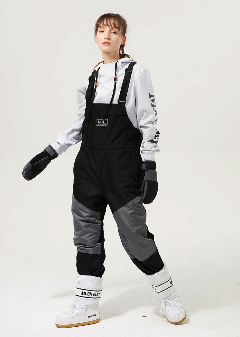 001 New Men's Women's Single And Double Board Ski Wear-Resistant Strap Winter Outdoor Waterproof Wind-Legged One-Piece Snow_voghion.com