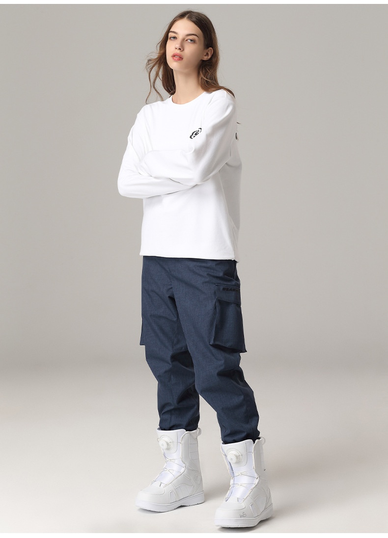 001 Xueyi Pai Double Board Snowboard For Women And Men Waterproof Warm Leggings Pants Ski Suit Korea_voghion.com