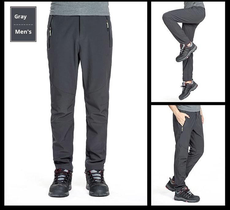 001 Outdoor Softshell Herren Fleecegefüttert Winter Winddicht Wasserdicht Warm Wander Skihose Damen Leicht_voghion.com