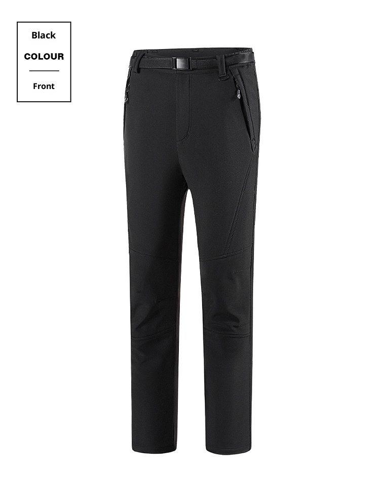 001 Cross-Border Outdoor Soft Shell Winter Skiing Hiking Loose Windproof Waterproof Softshell Pants Thickened Warm_voghion.com