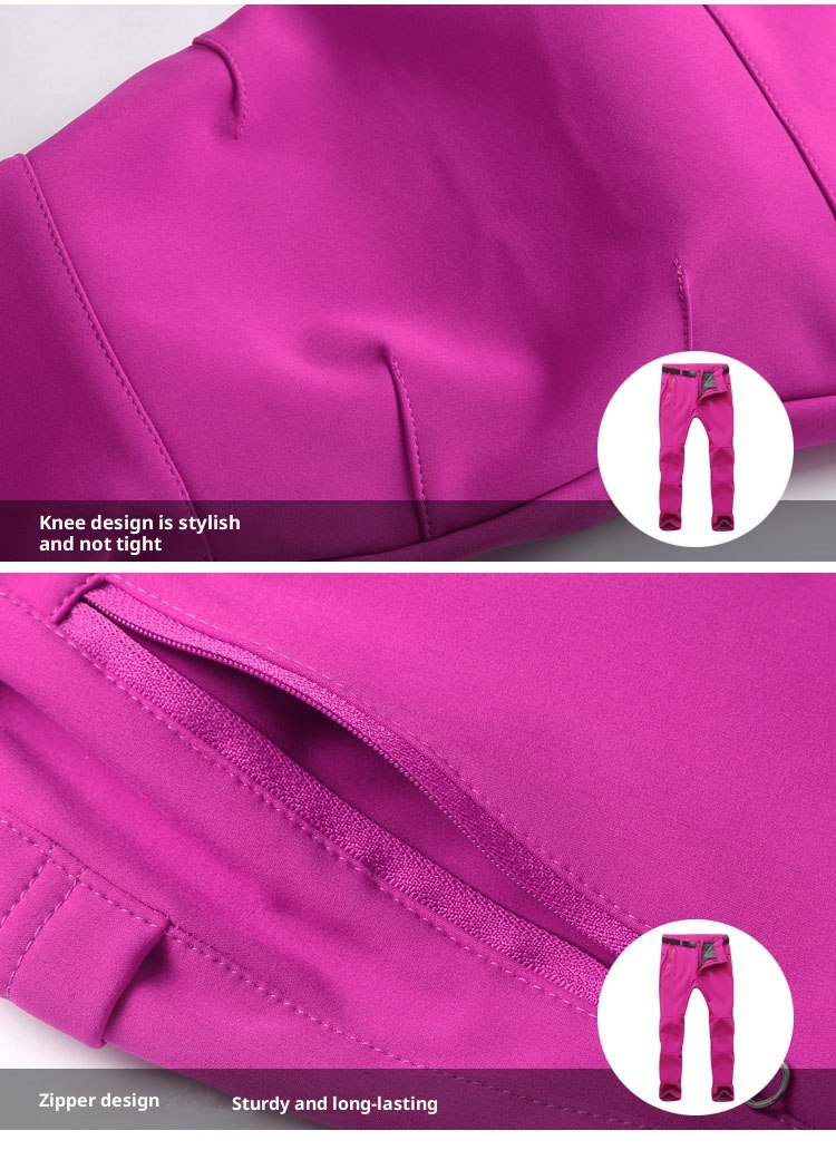 001 Outdoor Softshell Pants For Men Women, Waterproof, Windproof, Hiking, Fleece, Skiing, Large Size, Thickened, Autumn And_voghion.com