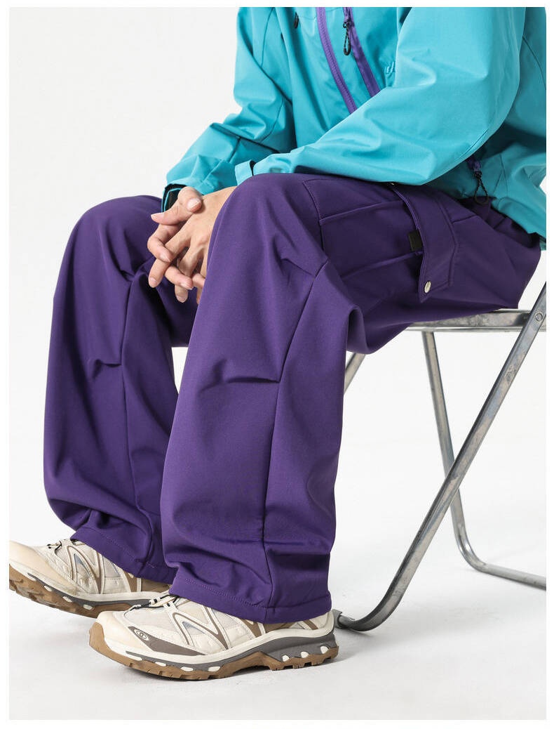 001 Waterproof Windproof Fleece-Lined Thickened Winter Skiing Mountaineering Pants For Men Women, Cold-Resistant And Warm_voghion.com