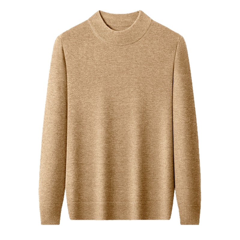 Maglione lavorato a maglia da uomo Boy Boy 320g, collo alto spesso, tinta unita, caldo e casual, stile invernale spesso_voghion.com