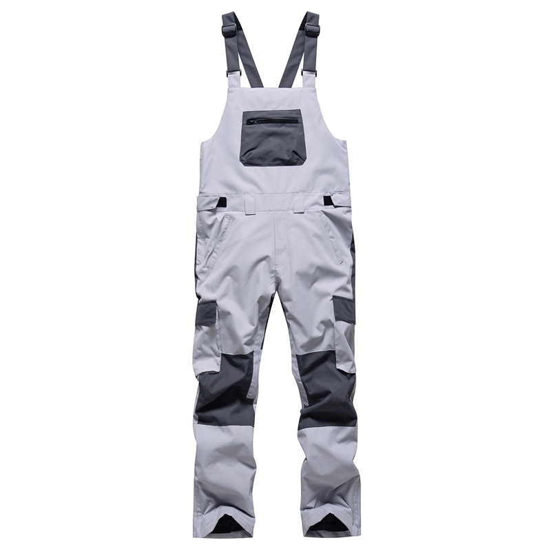 001 New Color Block Windproof Waterproof Warm Breathable Couple Style Ski Pants Support Dropshipping Wholesale_voghion.com