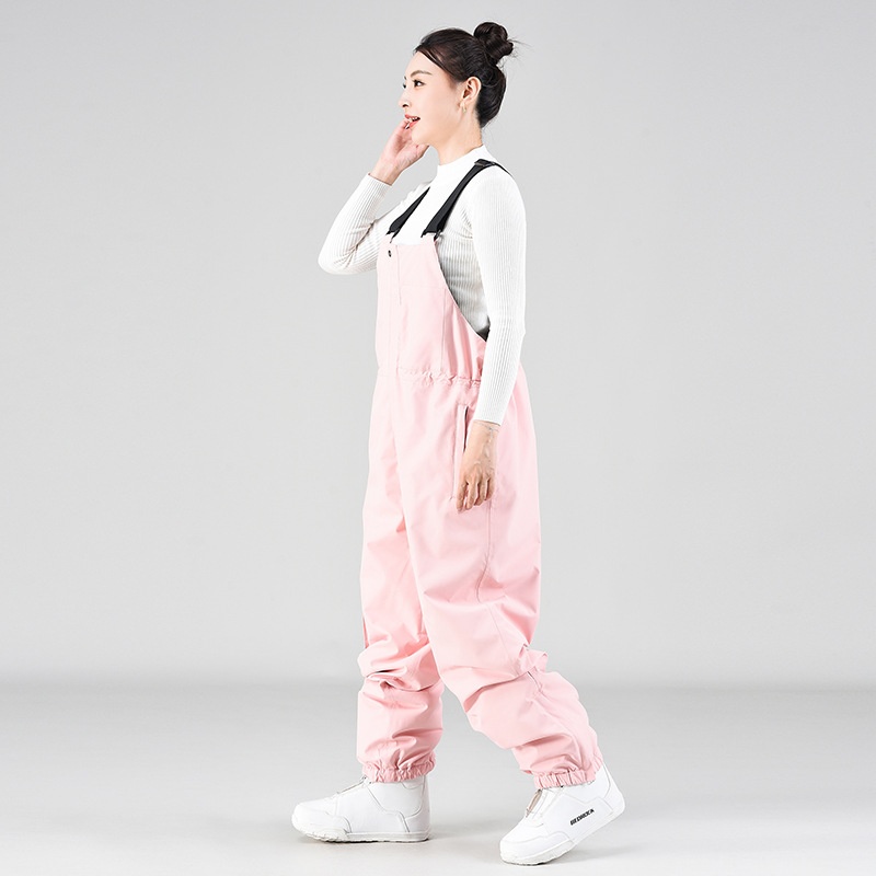 001 Ski Bib Unisex Oversized Winter Outdoor Warm Windproof Snowboard One-Piece Snow Pants_voghion.com