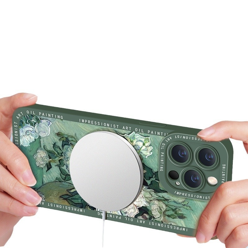 TechGlobe Vintage Compatible With 15 Phone Case Liquid Silicone 12 14 Pro Max Shockproof 13 National Trend Style_voghion.com