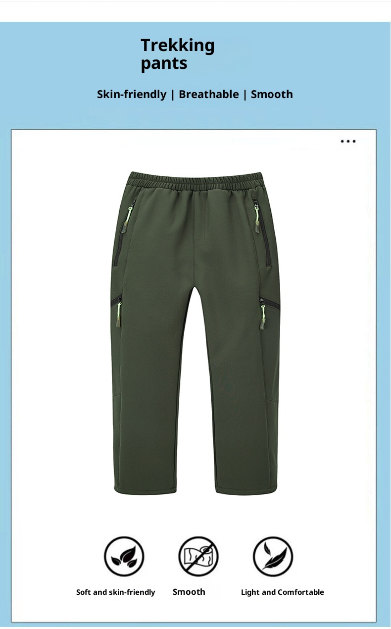 001 Calça Infantil Impermeável para Caminhadas e Esqui, Unissex, Corta-Vento e Quente, Ideal para Atividades ao Ar Livre no Outono e Inverno_voghion.com
