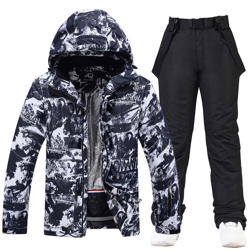 001 Neuer Anzug für Herren Winter Outdoor Winddicht Wasserabweisend Warm Verdickt Snowboard Schnee Ski Jacke und Hose_voghion.com