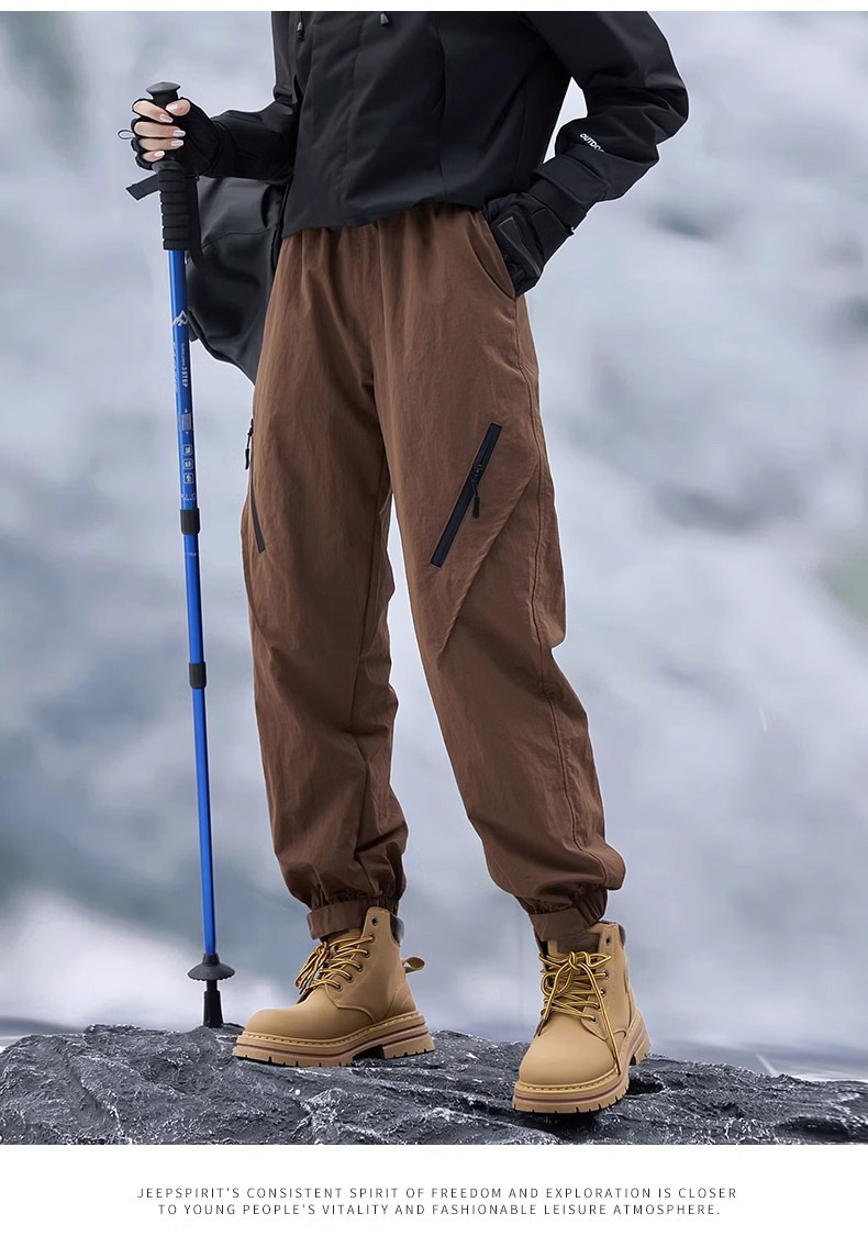 001 Camel HJCAMEL Outdoor Fleece-Lined Thickened Softshell Autumn Winter Men's Windproof Skiing Mountaineering Sports Cargo_voghion.com