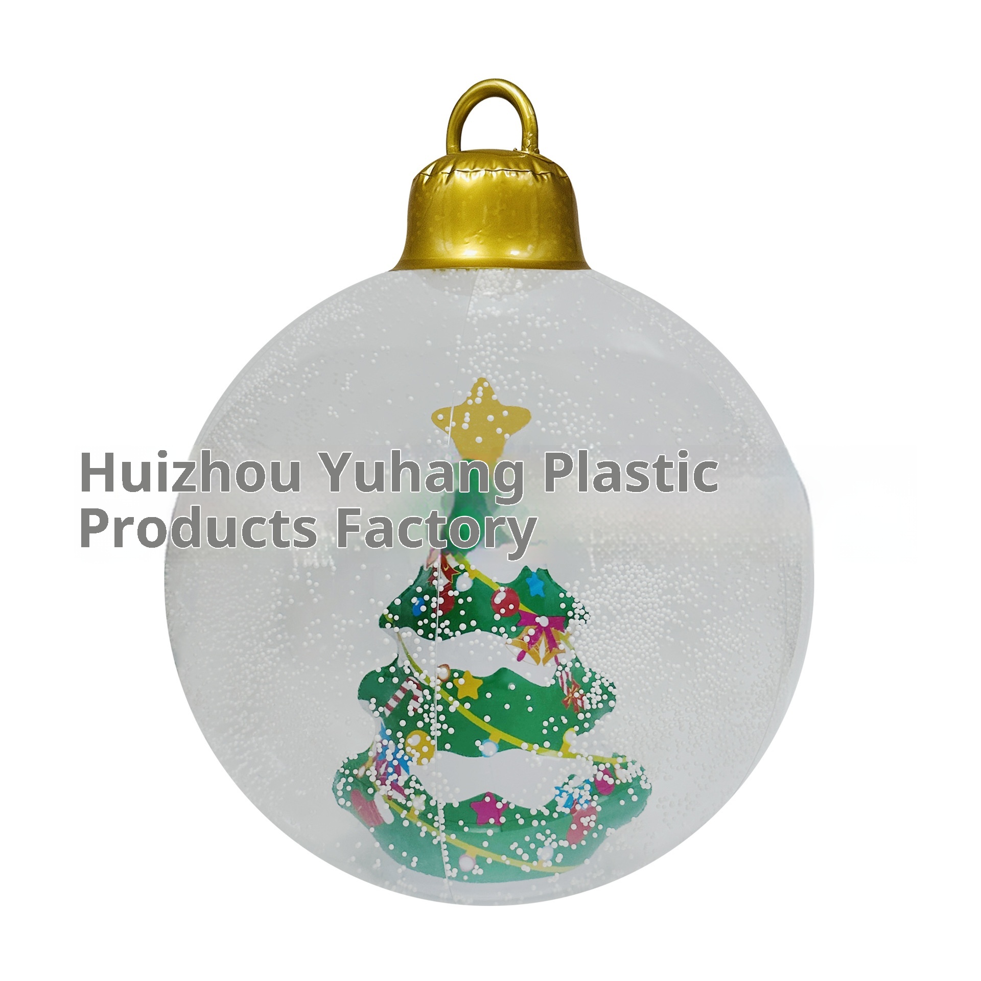 Lillian Cross-Border PVC Snowflake With Lights LED Atmosphere Inflatable Children's Christmas Snowman Decoration Ball_voghion.com