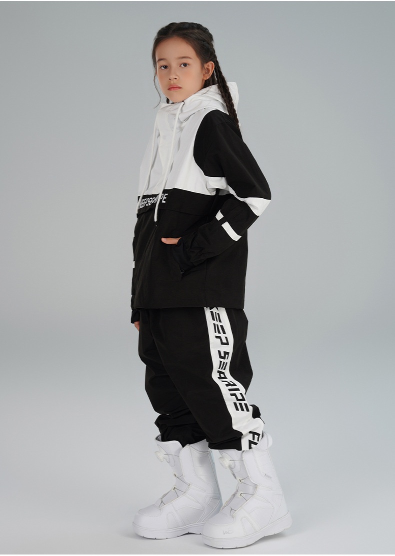 001 Xueyipai Zestaw dziecięcy dla chłopców i dziewcząt, wiatroodporny, wodoodporny, ciepły, duży zestaw spodni narciarskich dla dzieci_voghion.com