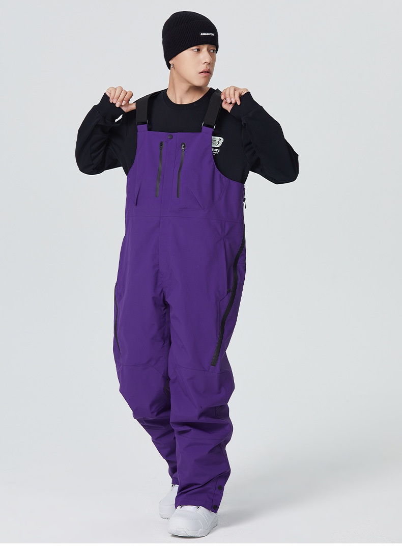 001 23-24 Schneesaison SEARIPE Snowboardanzug Latzhose für Damen und Herren Wasserdicht Verdickt Warm 3L_voghion.com