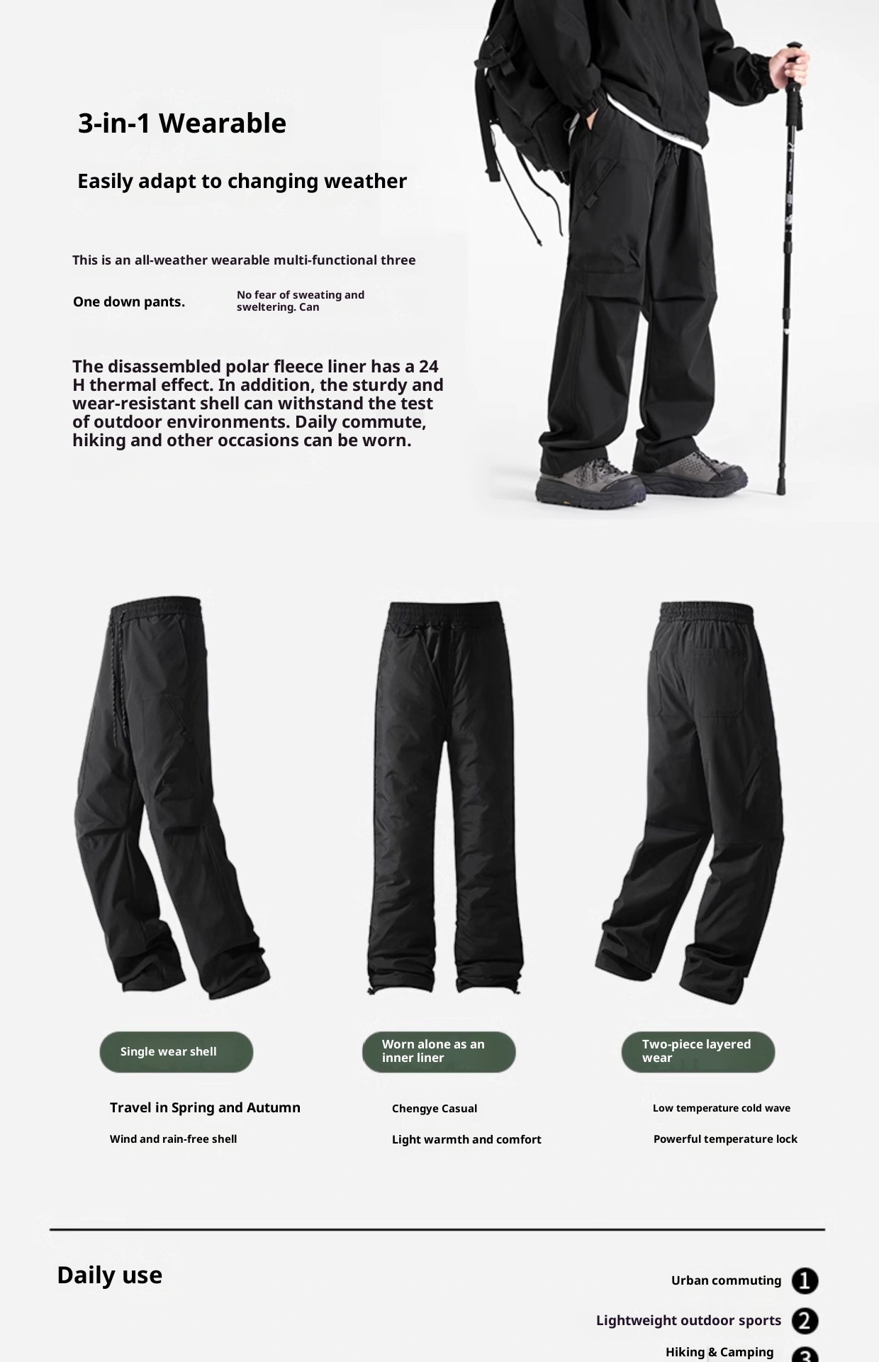 001 Giacca imbottita impermeabile HJCAMEL Camel per uomo e donna, antivento, foderata in pile, per attività all'aperto, lunga_voghion.com