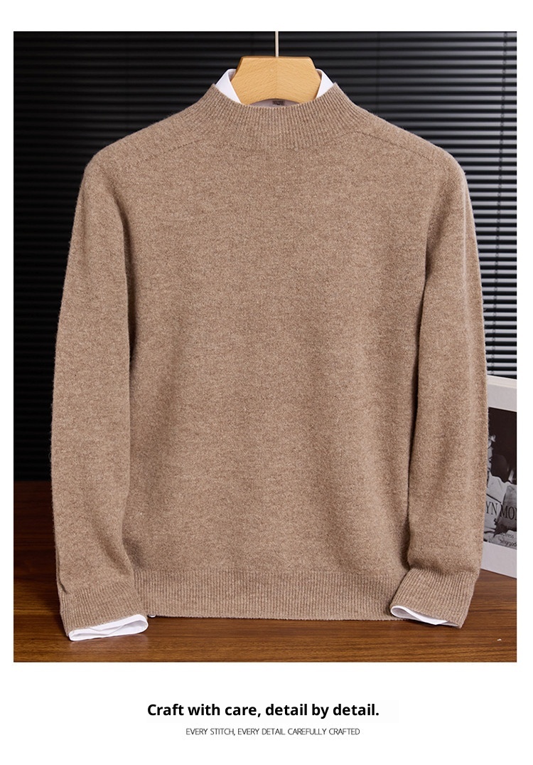 boy Boy Boy 100% Wool First-Line Half TurtleneckData Tested, Popular Men's Sweater_voghion.com