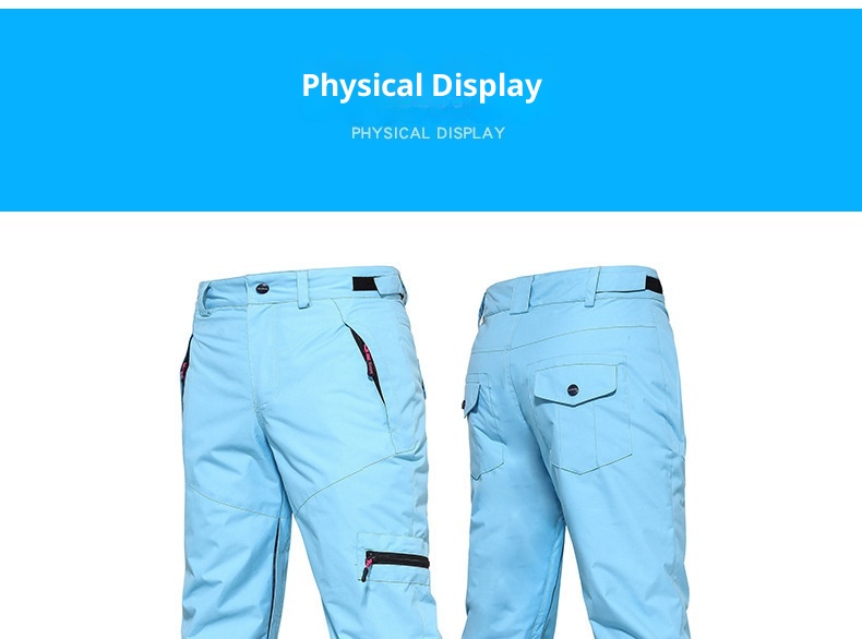 001 Snowy Style Double Board Snowboard Pants For Women And Men, Waterproof Windproof Warm Snow Pants, Slim Fit Ski Suit_voghion.com
