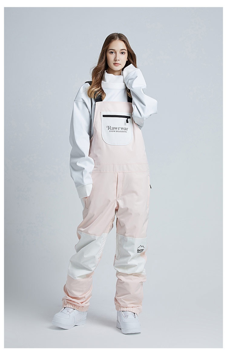 001 Nowe spodnie z szelkami dla kobiet i mężczyzn, do snowboardu i narciarstwa, wodoodporne, ciepłe, dopasowane, zimowy kombinezon narciarski, jednoczęściowy_voghion.com