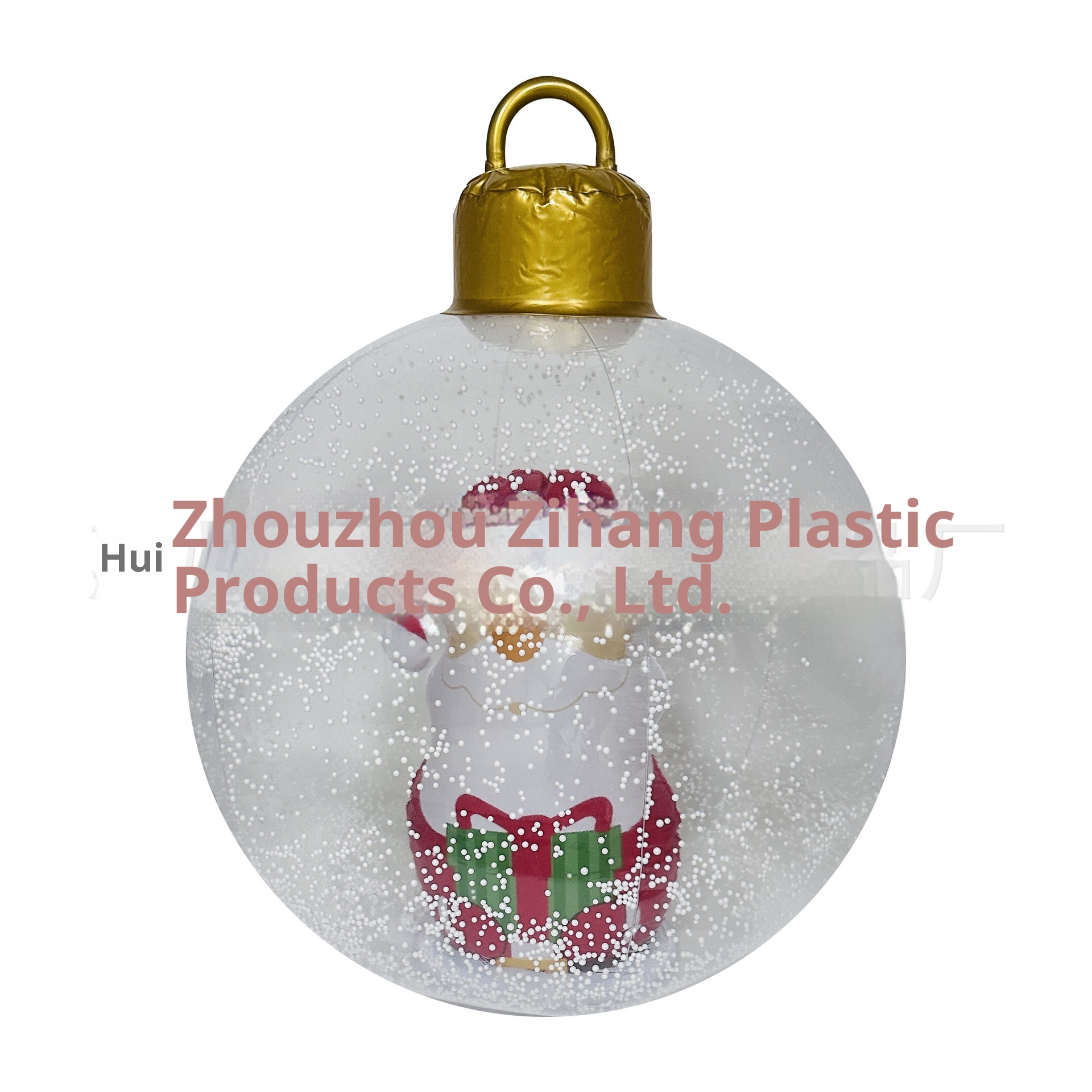 Lillian Cross-Border PVC Snowflake With Lights LED Atmosphere Inflatable Children's Christmas Snowman Decoration Ball_voghion.com