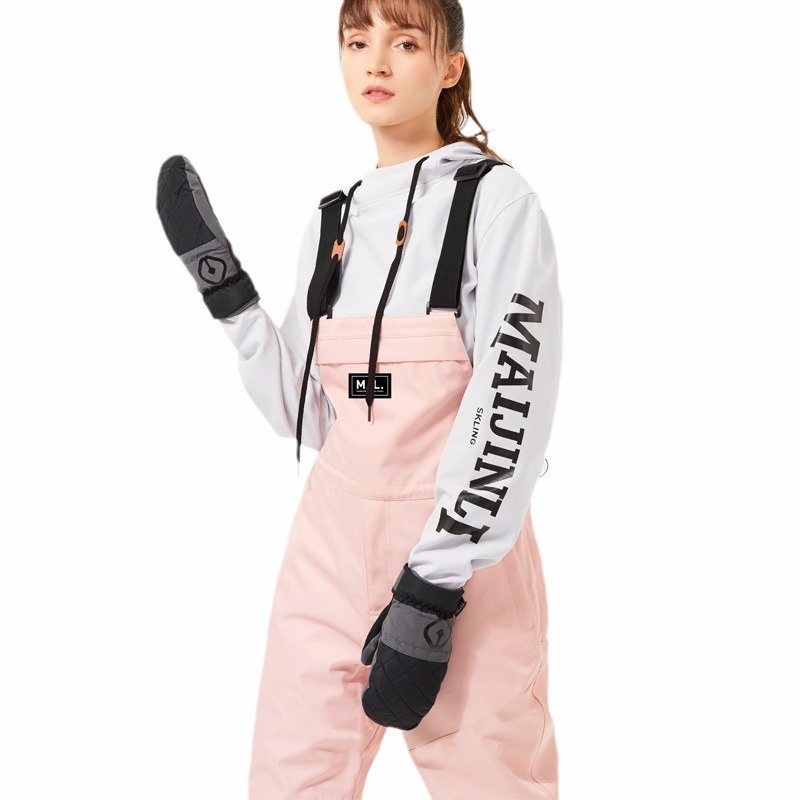 001 New Men's Women's Single And Double Board Ski Wear-Resistant Strap Winter Outdoor Waterproof Wind-Legged One-Piece Snow_voghion.com