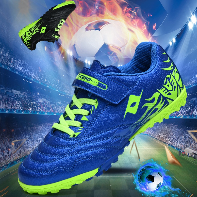 ShoeGlobe Youth TF Fußballschuhe für Kinder, Schüler und Jungen mit Klettverschluss_voghion.com