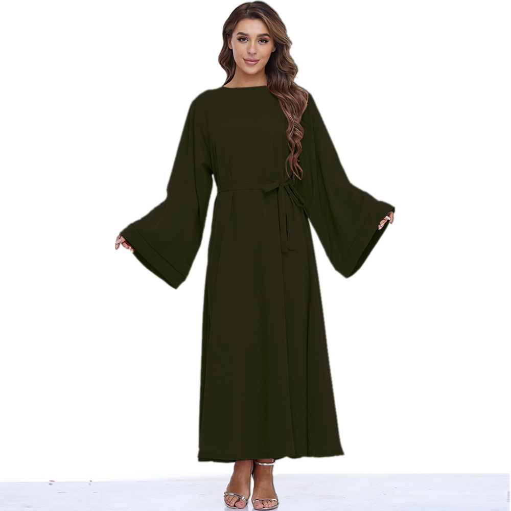 ChicShe Foreign Trade Clothing Prayer Lace-up Skirt Plus Size Dress Autumn Middle Eastern Muslim Robe_voghion.com