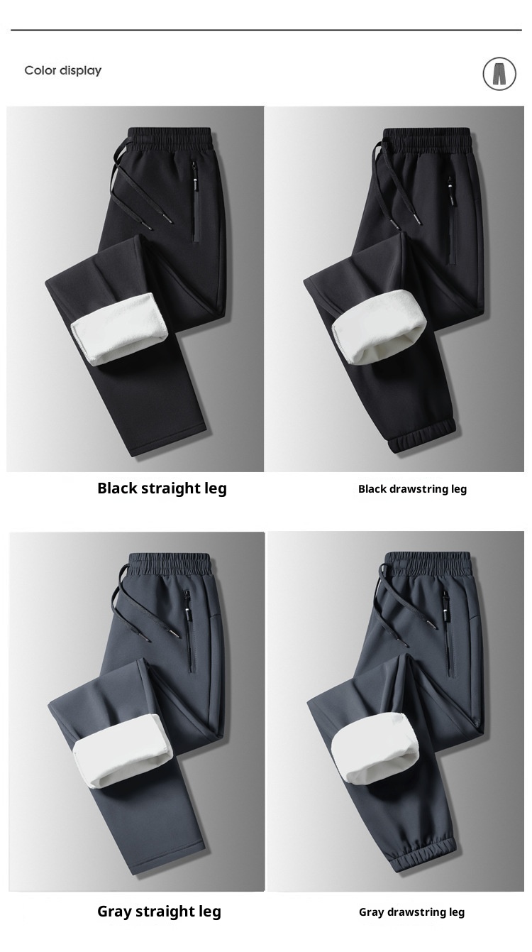 001 Spodnie trekkingowe damskie, wodoodporne, polarowe, turystyczne, plus size, chroniące przed zimnem, długie, męskie_voghion.com