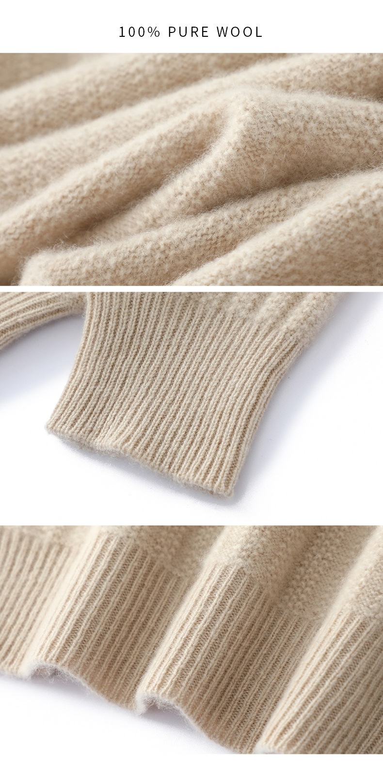 ragazzo Ragazzo Ragazzo 2024 Autunno Inverno Nuovo Uomo Giovanile Pura Lana Spessa Caldo Maglione Girocollo Maglia Top Base Camicia_voghion.com