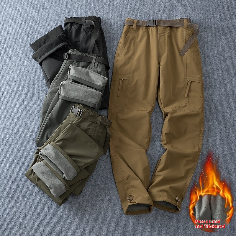 001 Wiatroodporne męskie spodnie motocyklowe z polaru 2025, idealne na zimę, do jazdy na nartach i w górach, cargo_voghion.com