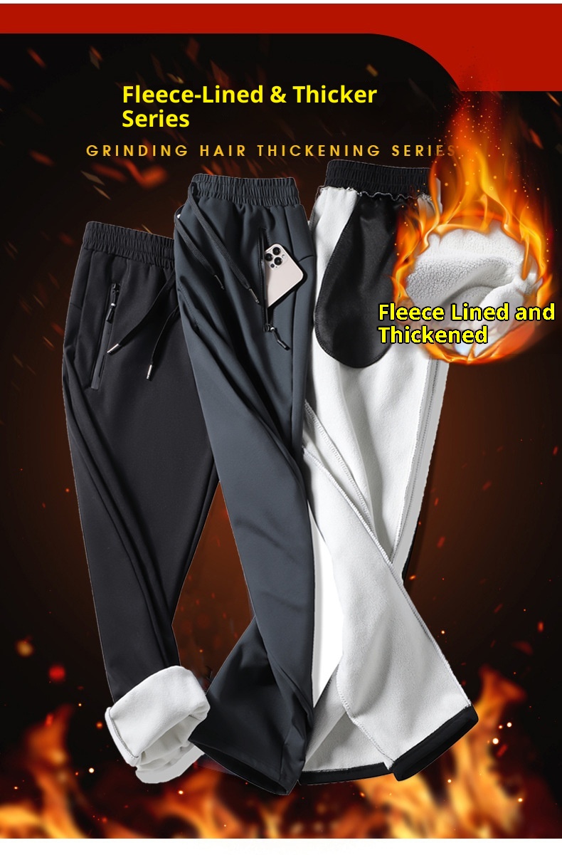 001 Spodnie trekkingowe damskie, wodoodporne, polarowe, turystyczne, plus size, chroniące przed zimnem, długie, męskie_voghion.com