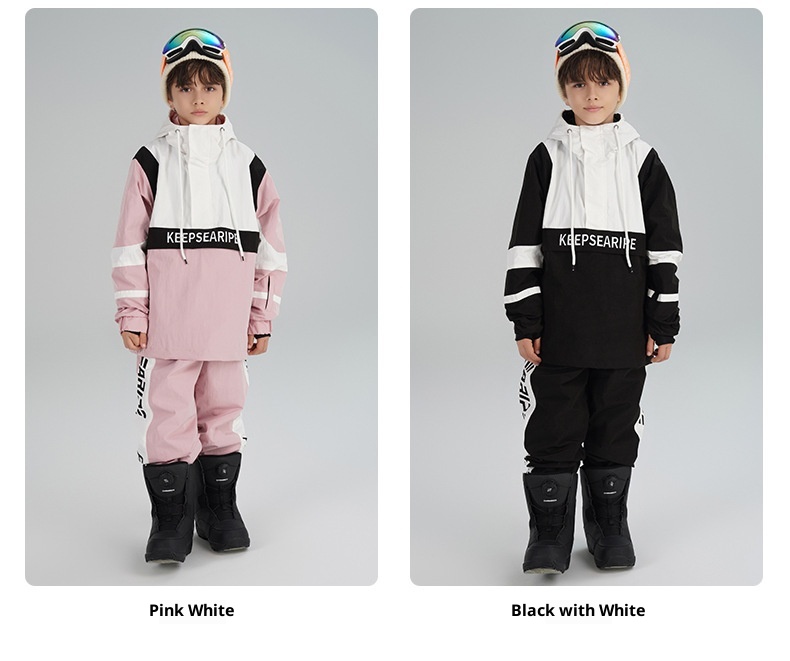 001 Xueyipai Zestaw dziecięcy dla chłopców i dziewcząt, wiatroodporny, wodoodporny, ciepły, duży zestaw spodni narciarskich dla dzieci_voghion.com