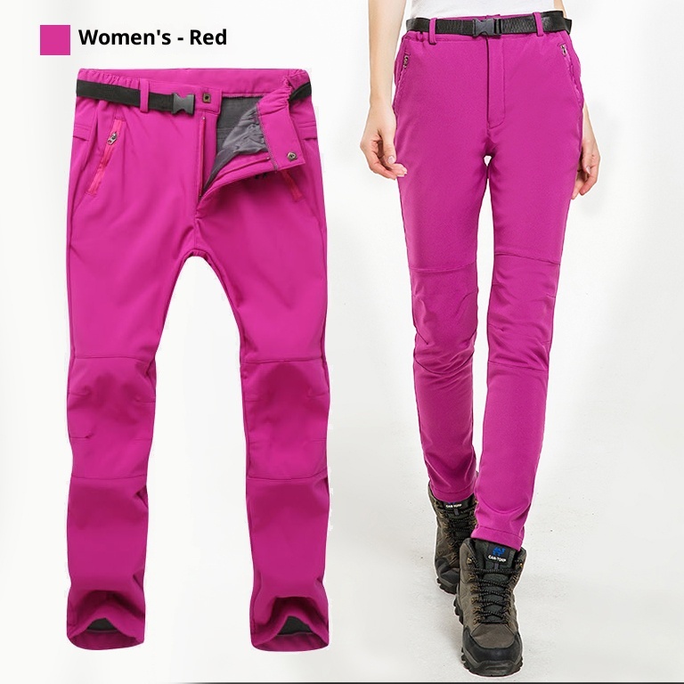 001 Outdoor Softshell Pants For Men Women, Waterproof, Windproof, Hiking, Fleece, Skiing, Large Size, Thickened, Autumn And_voghion.com