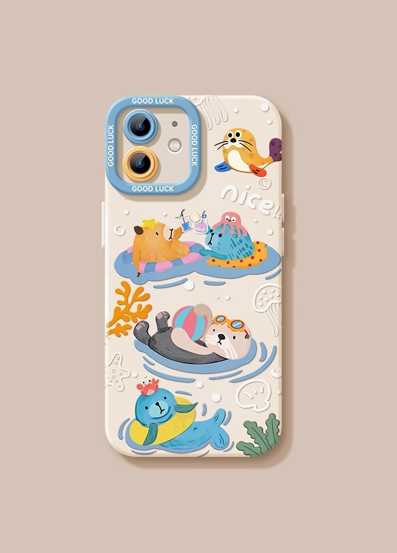 TechGlobe Cartoon Compatible With 16 New Model Anime 15 Plus Export 14 Silicone Soft 13 Mini Phone Case Pro Max_voghion.com