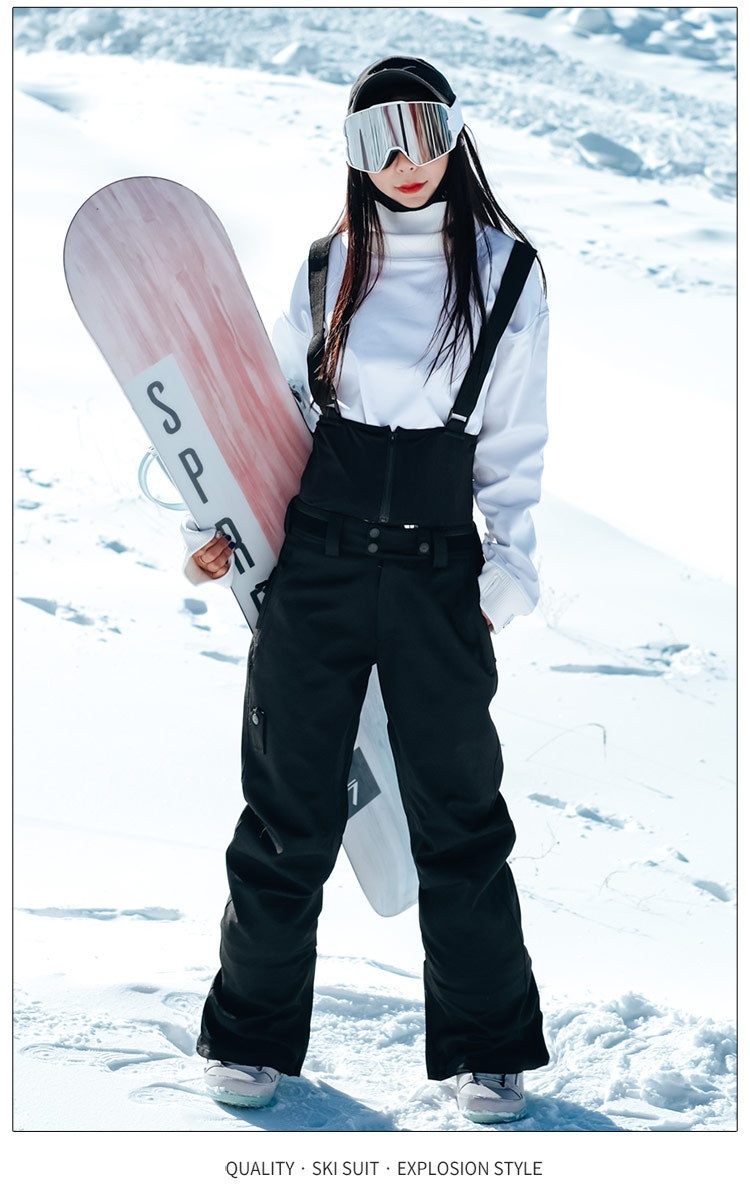 001 Trendy Suit For Men And Women, Korean Style, Windproof, Waterproof, Warm, Padded Snow Pants, Outdoor Thickened Ski Pants_voghion.com