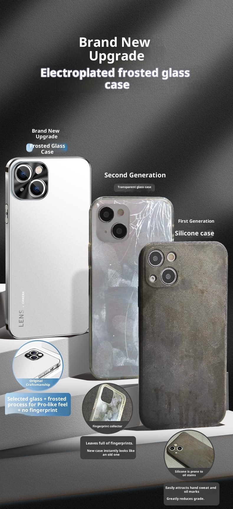 TechGlobe Compatible With 15 Phone IPhone 14 Pro Max New Matte Glass 13 Internet Celebrity Full Coverage Shockproof Case For_voghion.com