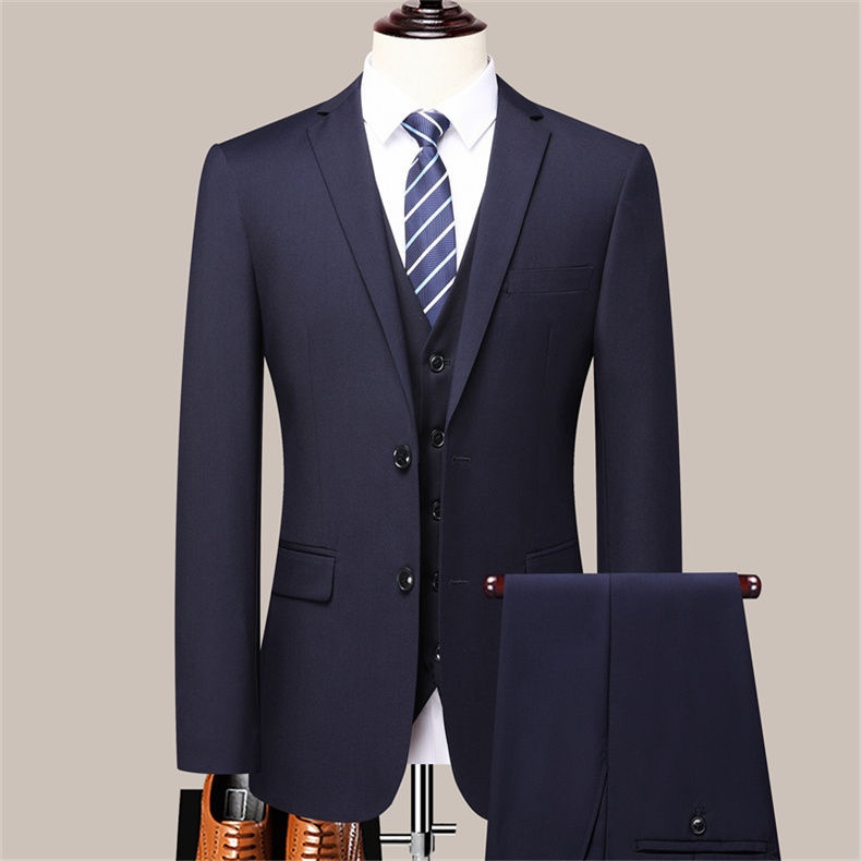 QFV507045555501<2 QFV507045555501<2 Business Casual Professional Suit Men's Trousers Groom Groomsman Tuxedo Vest Three-Piece Set New Style_voghion.com