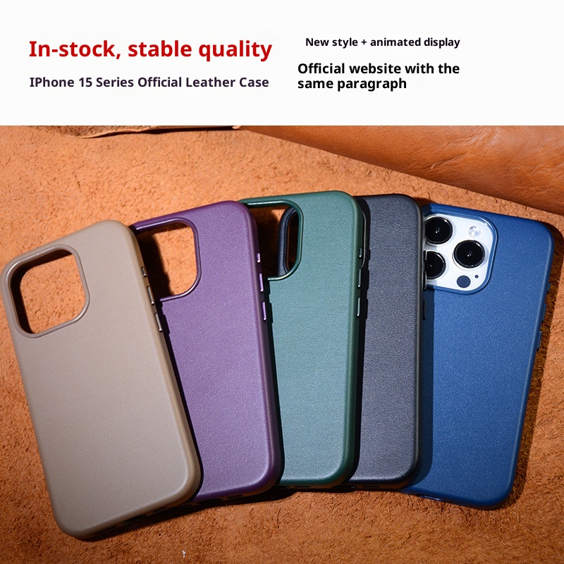 TechGlobe Magnetische Schutzhülle für iPhone 15 Pro Max – Stoßfeste Lederhülle_voghion.com