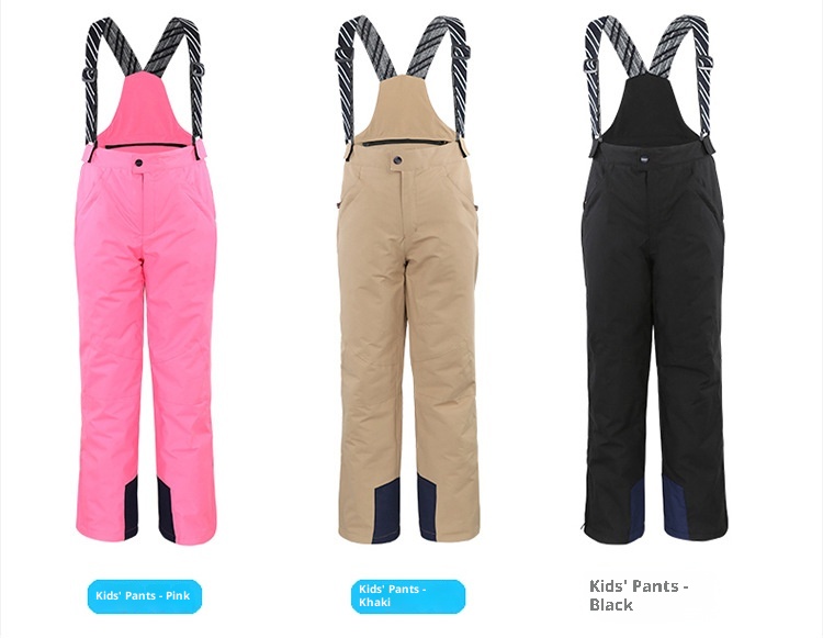 001 Doppelte/Einzel-Boardhose für Jungen und Mädchen, Baumwolle, wasserdicht, mittlere und große Größen, Kinder-Skiausrüstung_voghion.com