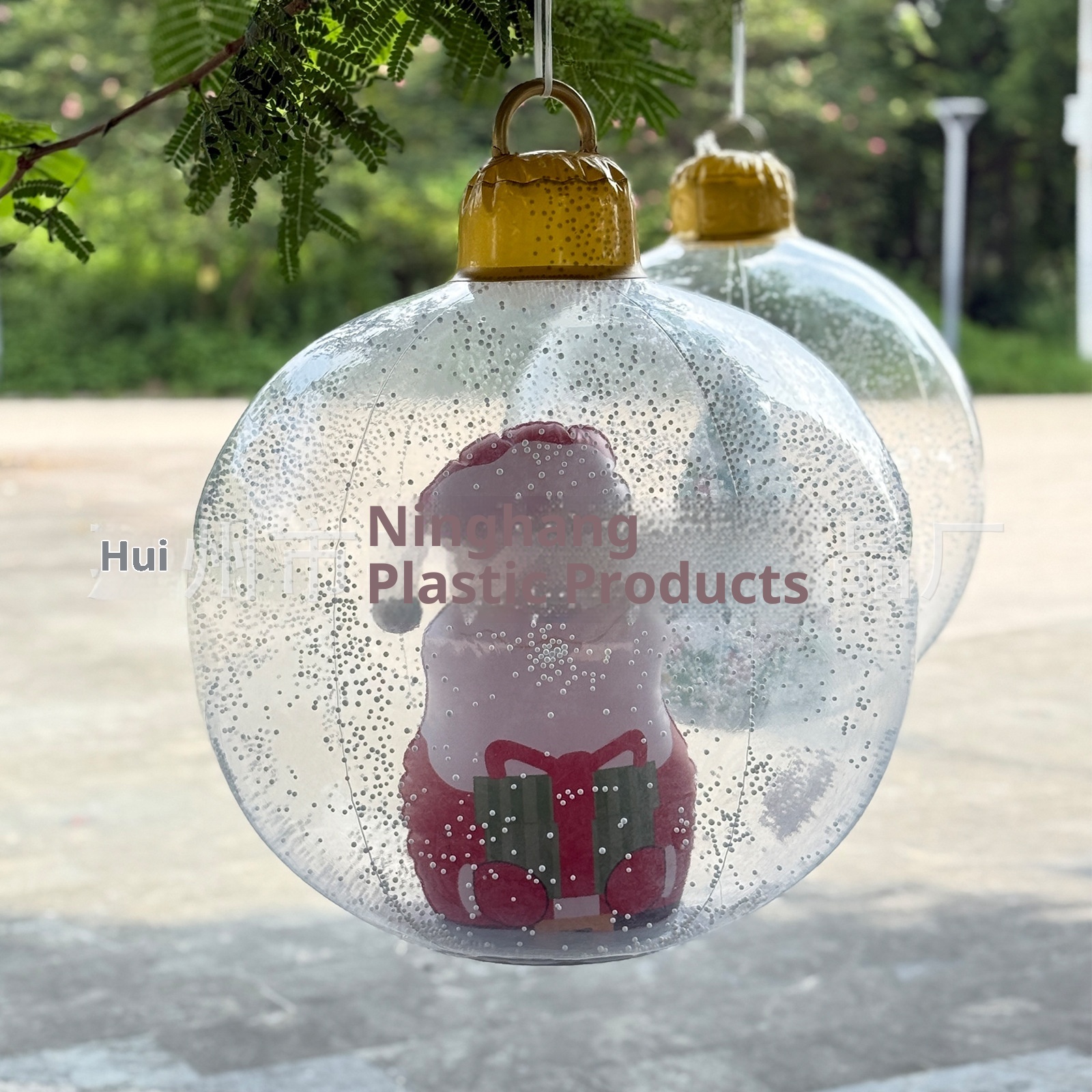 Lillian Cross-Border PVC Snowflake With Lights LED Atmosphere Inflatable Children's Christmas Snowman Decoration Ball_voghion.com