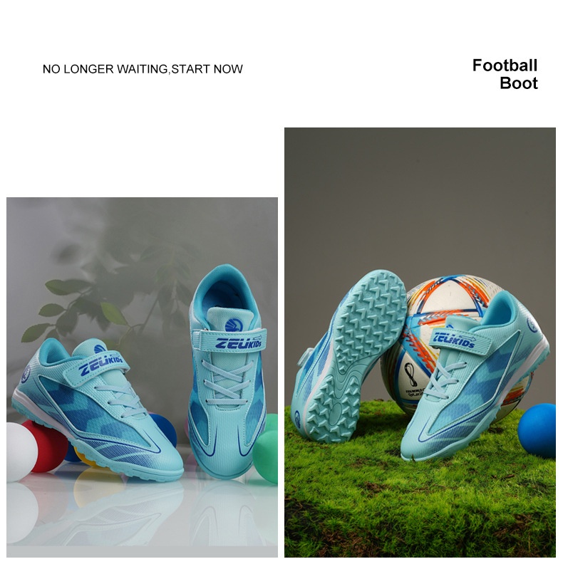 ShoeGlobe Summer Mesh Breathable Sweat-Absorbing Children's Low-Cut Studded Wear-Resistant Boys And Girls Non-Slip Soccer Shoes_voghion.com