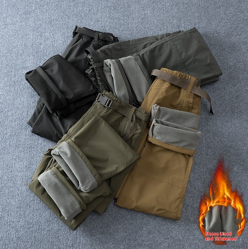 001 Wiatroodporne męskie spodnie motocyklowe z polaru 2025, idealne na zimę, do jazdy na nartach i w górach, cargo_voghion.com