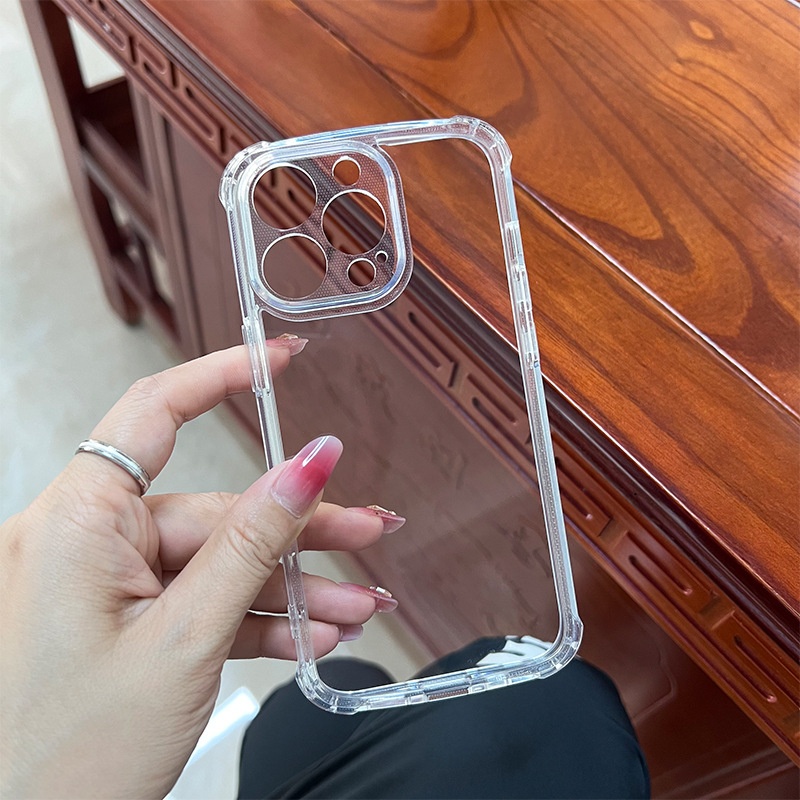 TechGlobe kompatibel mit Nw Appl 17 Phon Vier Ecken Anti-Drop 15PRO Großes Loch 1,5 mm Acryl 16 Transparente Hülle 14_voghion.com