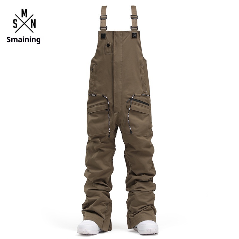 001 Erkek ve Kadın Tek Parça Sıcak Rüzgar Geçirmez Su Geçirmez Dış Mekan Ekipmanları Snowboard Kayak Takımı Kar Pantolonu_voghion.com