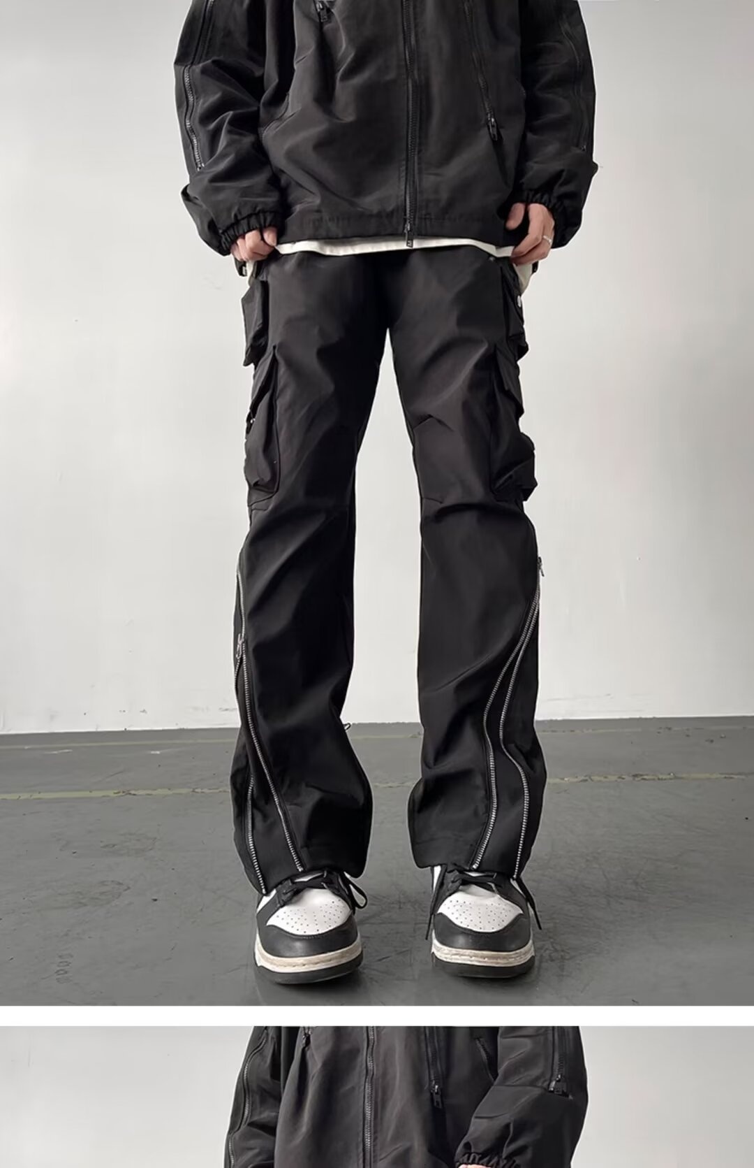 001 High Street Design Zipper American Workwear Pantaloni da sci softshell funzionali da trekking da uomo antivento per ragazzi_voghion.com